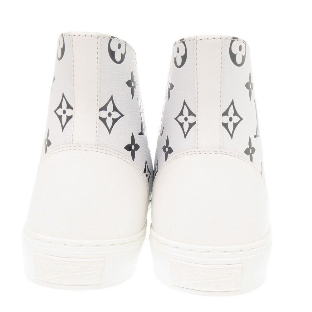 Louis Vuitton Tattoo Line Monogram High Cut 6.5 Leather Rubber White