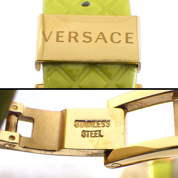 Versace Watch Venitas Vk7 Yellow Dial Leather Quartz Analog