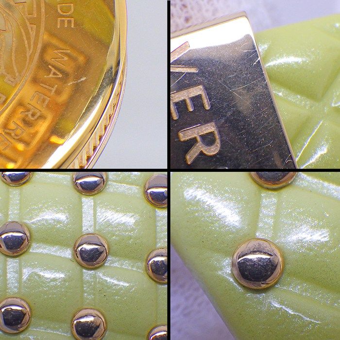 Versace Watch Venitas Vk7 Yellow Dial Leather Quartz Analog
