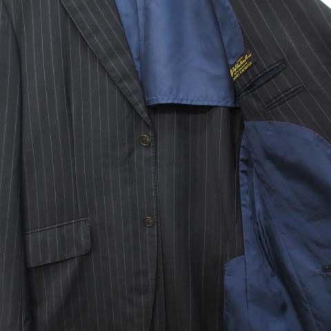 Loro Piana Daniel Cles Mu Cremieux Suit Set Stripe Jacket Pants Navy Blue