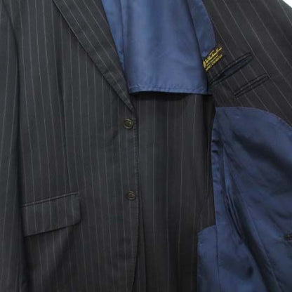 Loro Piana Daniel Cles Mu Cremieux Suit Set Stripe Jacket Pants Navy Blue