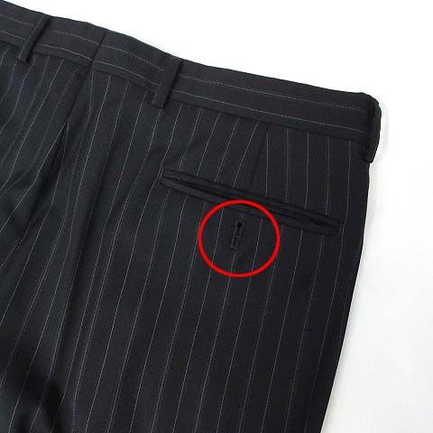 Loro Piana Daniel Cles Mu Cremieux Suit Set Stripe Jacket Pants Navy Blue
