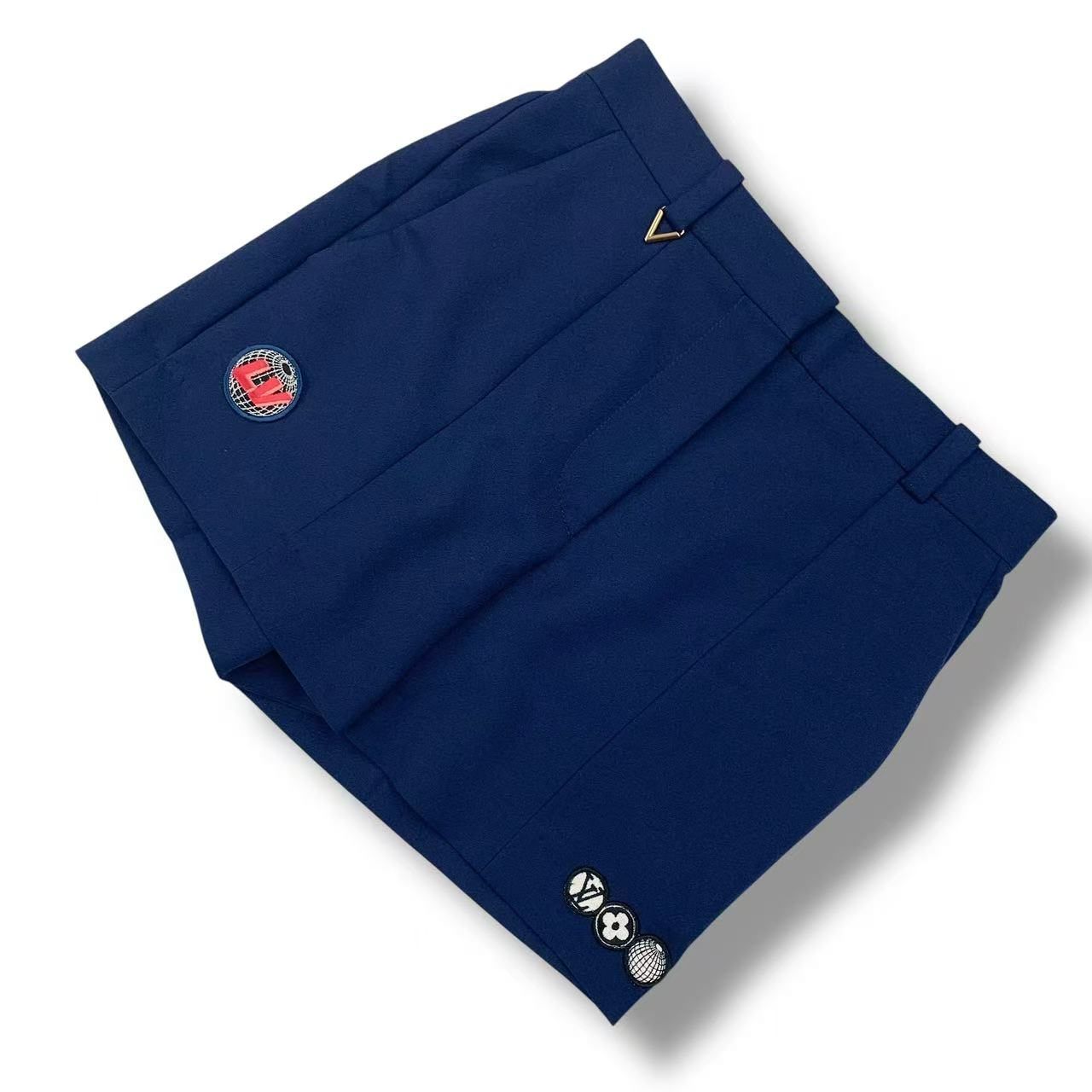 Louis Vuitton Shorts LV Logo Embroider Navy 36