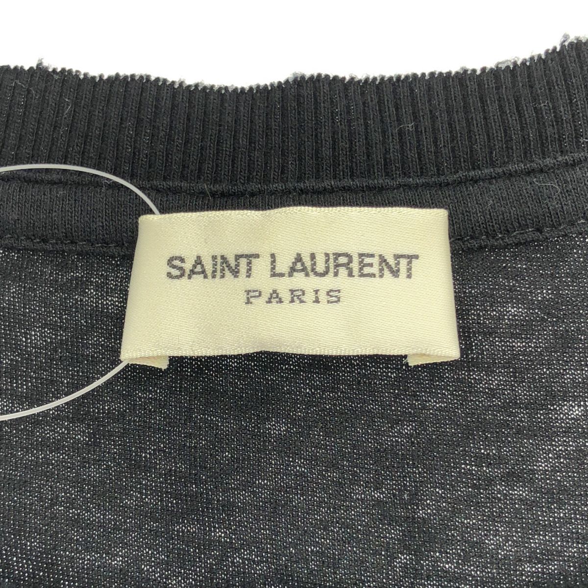 Saint Laurent Paris Crew Neck T-Shirt Black XS