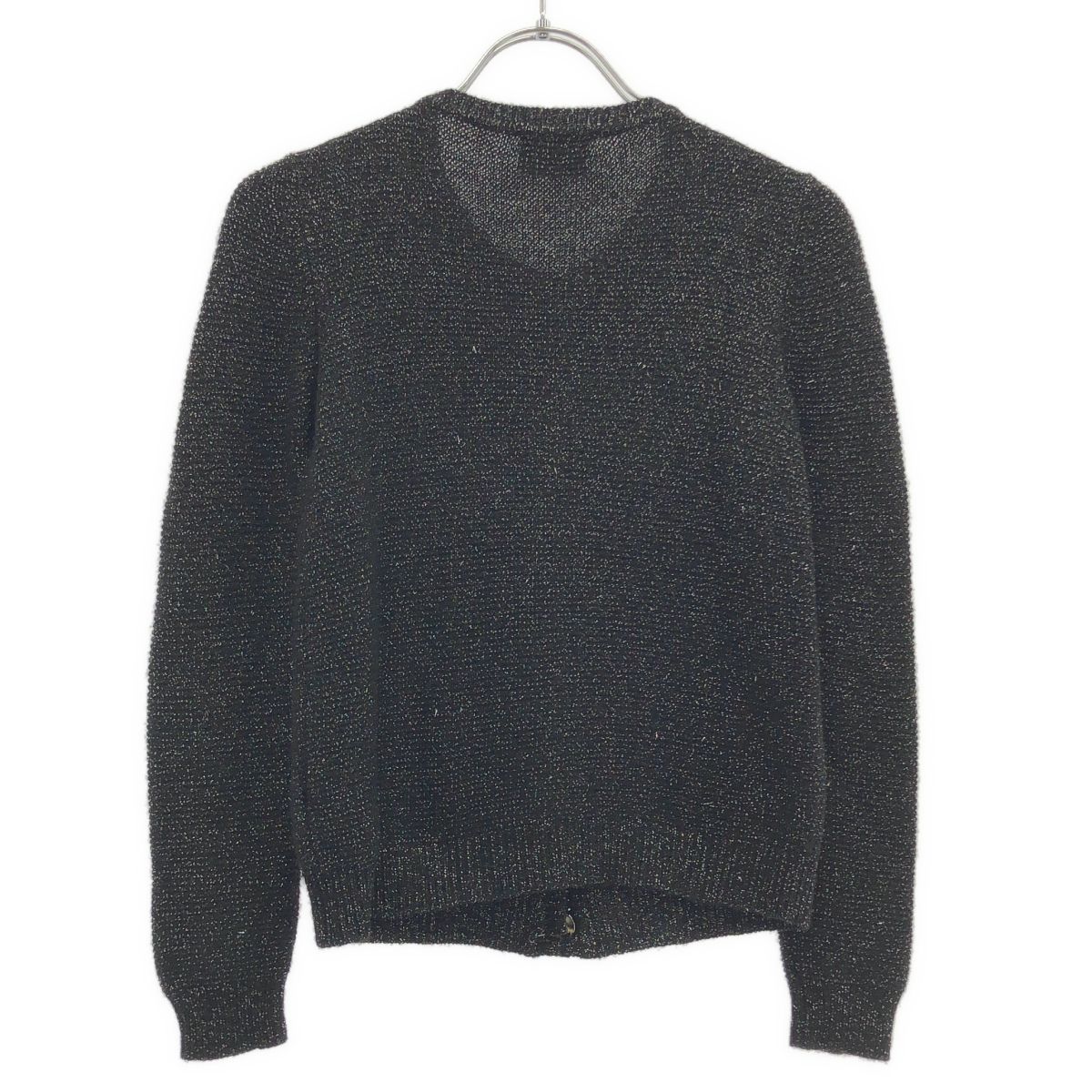 Fendi Kids Lame Knit Cardigan Jkuxv Black