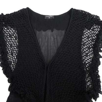 Chanel No-sleeve-Calf-s Dress Black 38