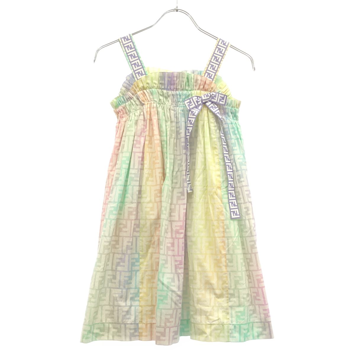 Fendi Kids Multicolor FF Poplin Dress Mix
