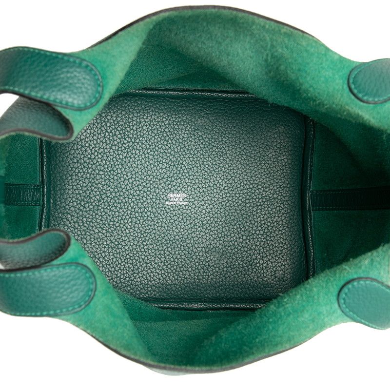 Hermes Picotin Lock MM Handbag Green Taurillon Clemence