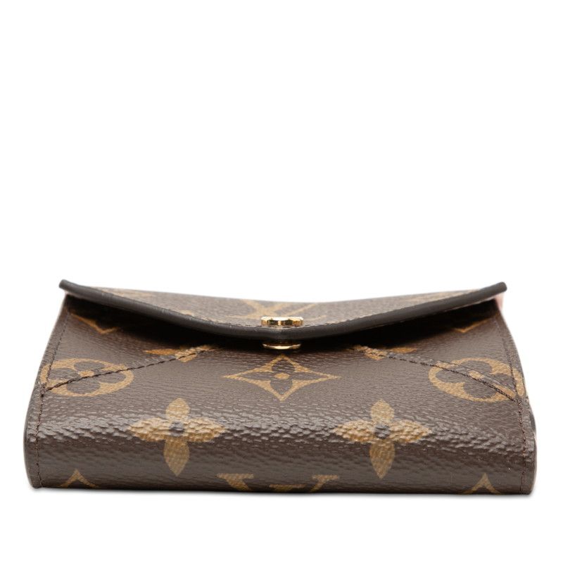 Louis Vuitton Monogram Portefeuille Celeste Trifold Wallet Brown Rose Ballerine