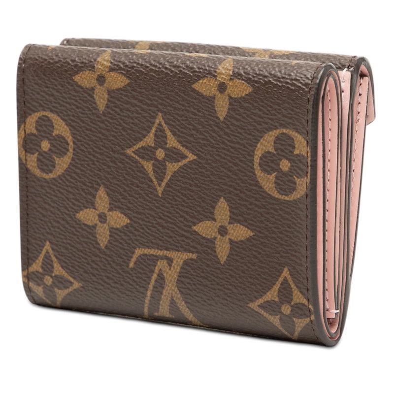 Louis Vuitton Monogram Portefeuille Celeste Trifold Wallet Brown Rose Ballerine
