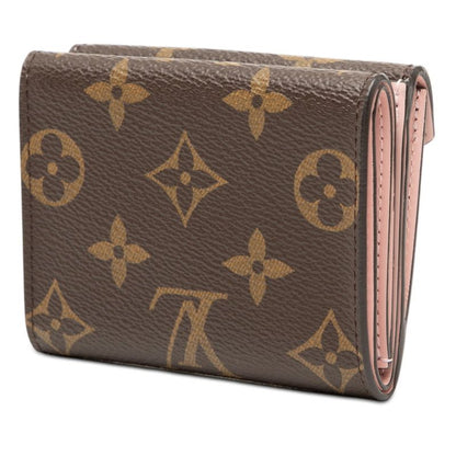 Louis Vuitton Monogram Portefeuille Celeste Trifold Wallet Brown Rose Ballerine