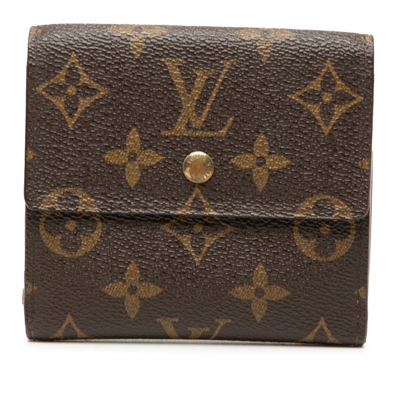 Louis Vuitton Monogram Porte-Monnaie Billets Cult Cles Trifold Wallet Brown