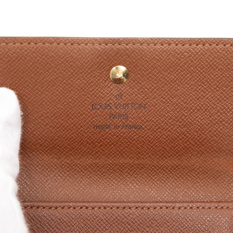 Louis Vuitton Monogram Porte-Monnaie Billets Cult Cles Trifold Wallet Brown