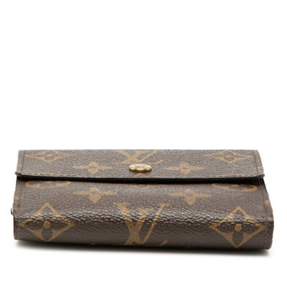 Louis Vuitton Monogram Porte-Monnaie Billets Cult Cles Trifold Wallet Brown