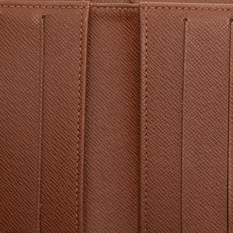Louis Vuitton Monogram Porte-Monnaie Billets Cult Cles Trifold Wallet Brown
