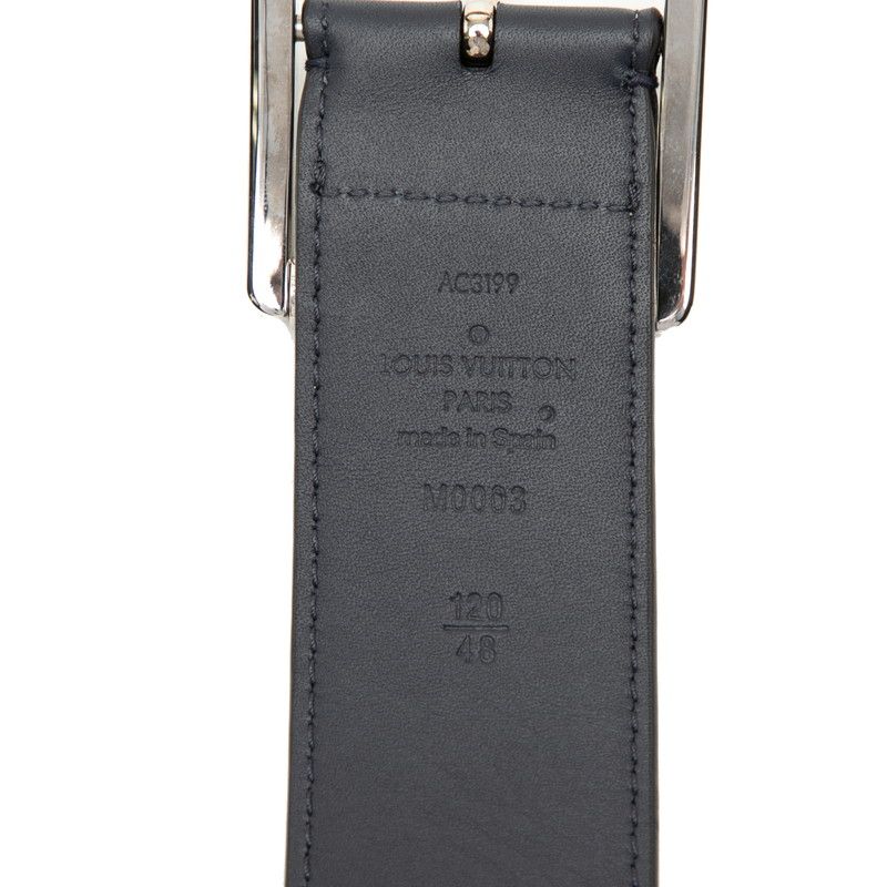 Louis Vuitton Monogram Ceinture Reverso 120 48 White Navy Leather 1- Belt