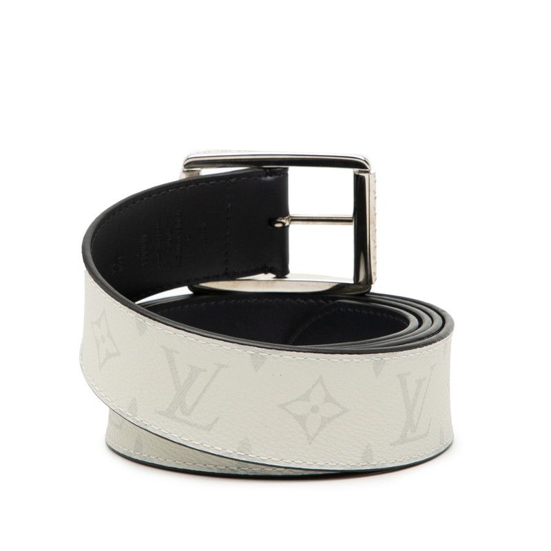 Louis Vuitton Monogram Ceinture Reverso 120 48 White Navy Leather 1- Belt