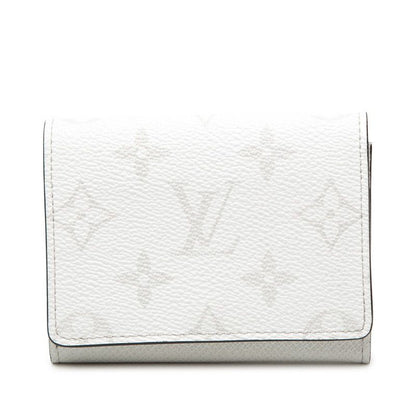 Louis Vuitton Taigarama Business Card Holder Case White Leather