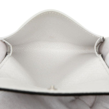Louis Vuitton Taigarama Business Card Holder Case White Leather