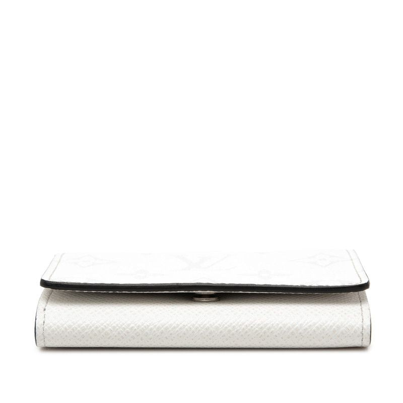 Louis Vuitton Taigarama Business Card Holder Case White Leather