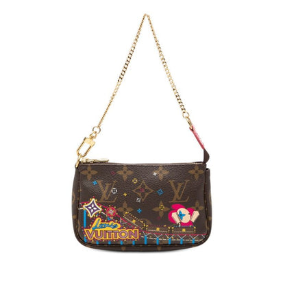 Louis Vuitton Monogram Mini Pochette Vivienne Chain Mini Bag Pouch Holiday