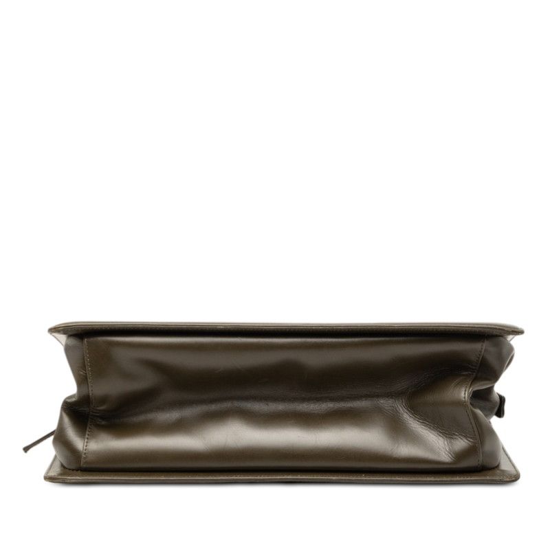 Chanel CC Logo Jetsetter Boy Chain Tote Shoulder Bag Khaki Green Lambskin