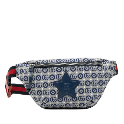 Gucci Children's GG Logo Belt Bag Kids Fabbd Navy Multicolor Canvas