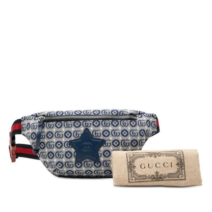 Gucci Children's GG Logo Belt Bag Kids Fabbd Navy Multicolor Canvas
