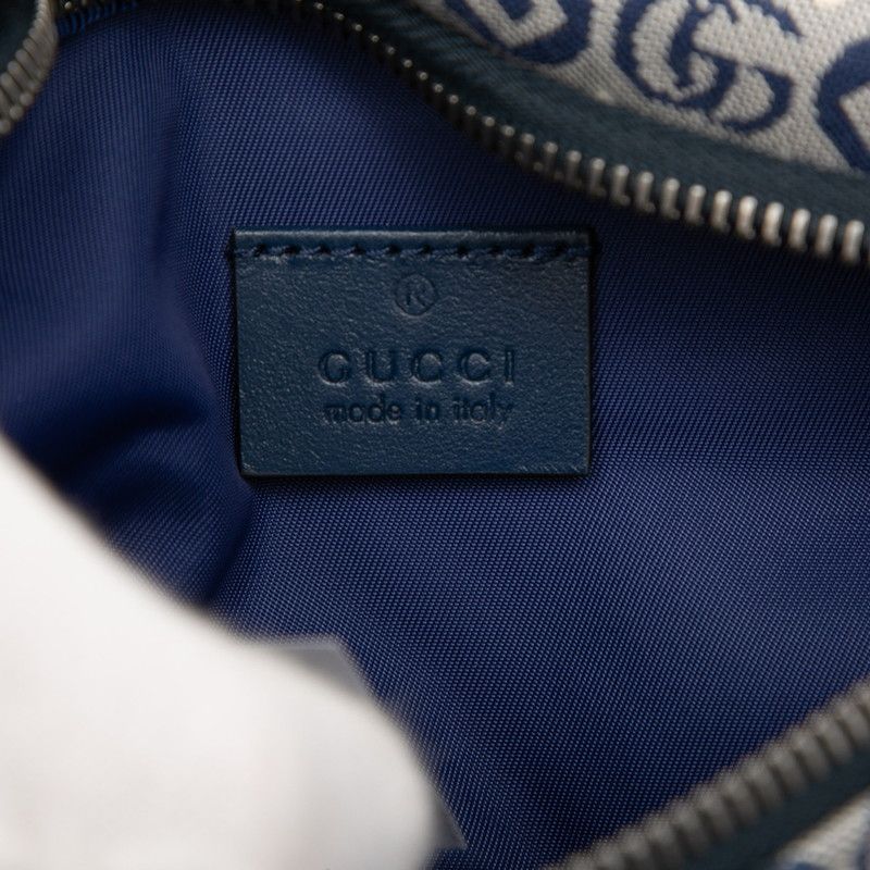 Gucci Children's GG Logo Belt Bag Kids Fabbd Navy Multicolor Canvas