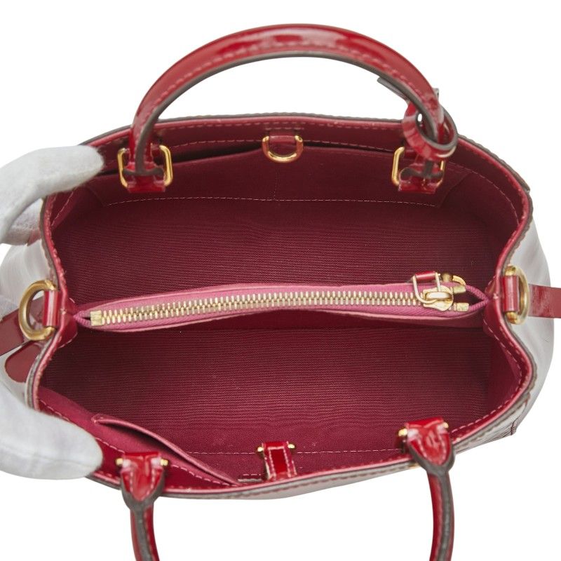Louis Vuitton Monogram Vernis Montaigne BB 2-Way Shoulder Bag Rose Indien Red
