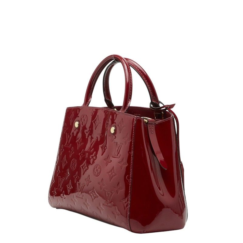 Louis Vuitton Monogram Vernis Montaigne BB 2-Way Shoulder Bag Rose Indien Red