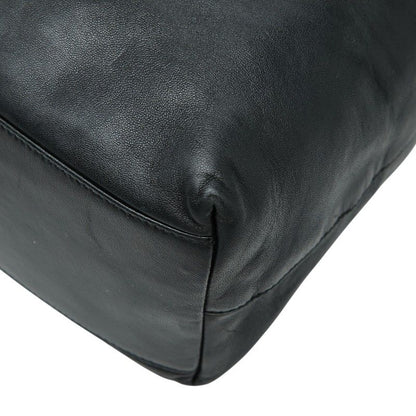 Prada Tote Black Leather Plastic
