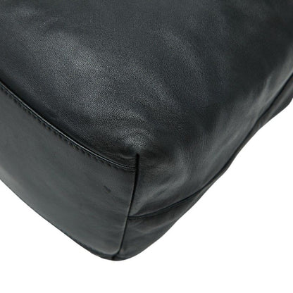 Prada Tote Black Leather Plastic
