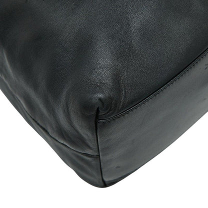 Prada Tote Black Leather Plastic