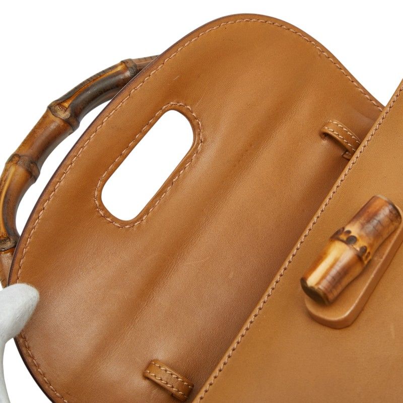 Gucci Bamboo 2-Way Shoulder Bag 000 46 Brown Leather