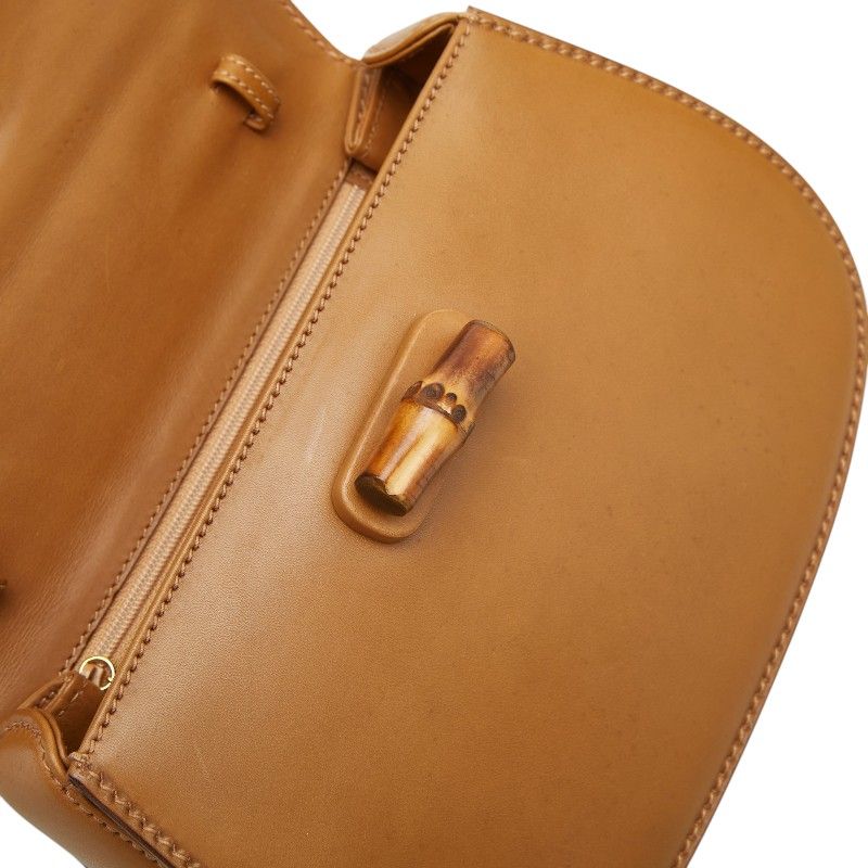 Gucci Bamboo 2-Way Shoulder Bag 000 46 Brown Leather