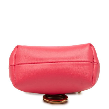 Fendi Nano First Charm Chain Mini Shoulder Bag Abve Pink Leather