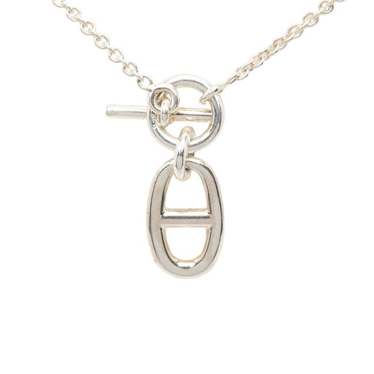 Hermes Chaine D'ancre Amulet Pendant Necklace Silver