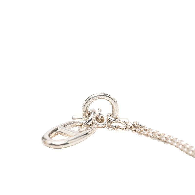 Hermes Chaine D'ancre Amulet Pendant Necklace Silver
