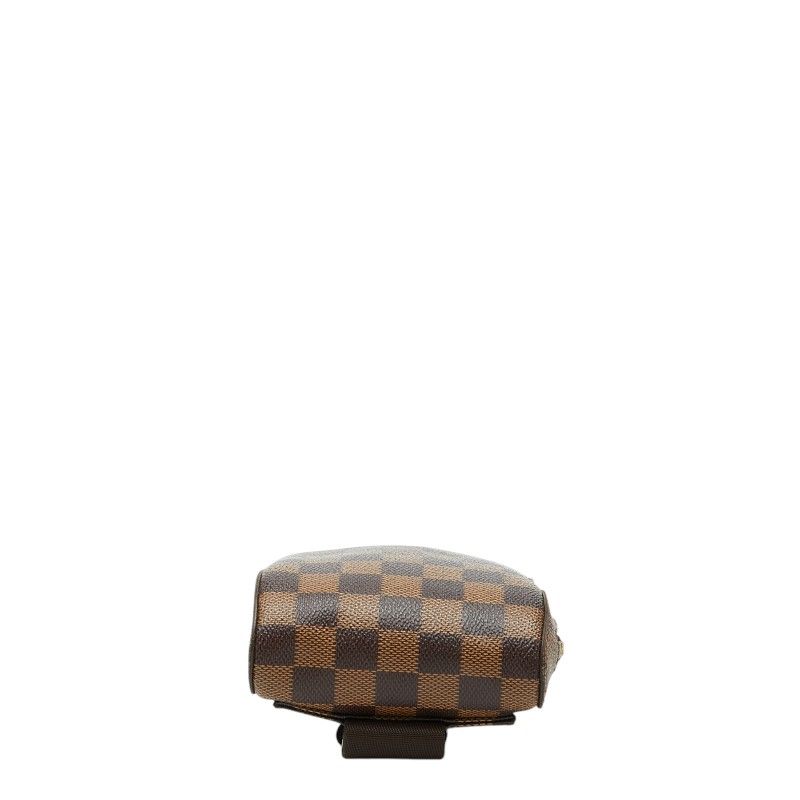 Louis Vuitton Damier Geronimos Shoulder Bag Brown Leather