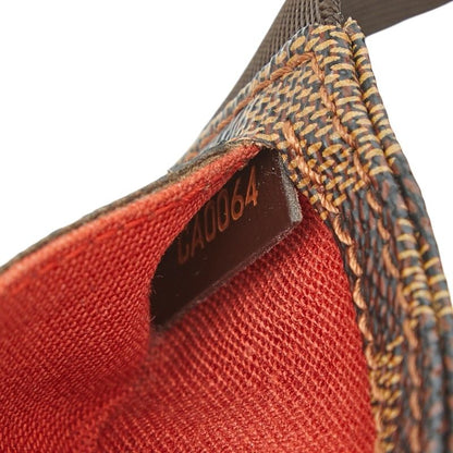 Louis Vuitton Damier Geronimos Shoulder Bag Brown Leather