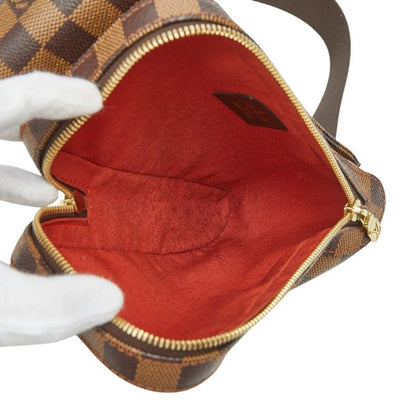 Louis Vuitton Damier Geronimos Shoulder Bag Brown Leather