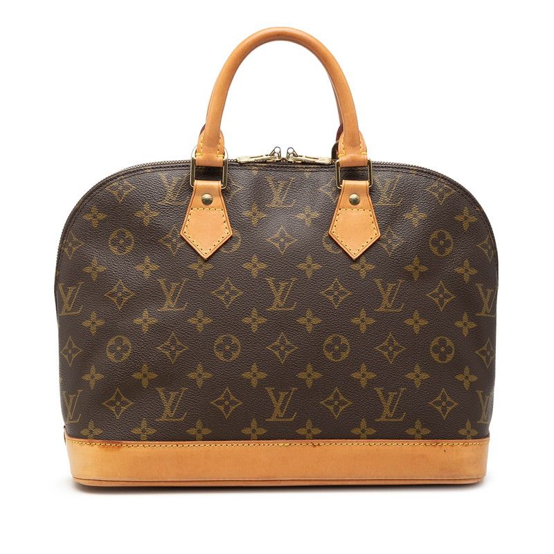Louis Vuitton Monogram Alma PM Handbag Brown Leather