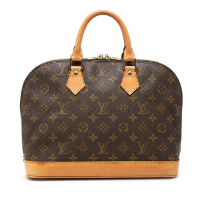 Louis Vuitton Monogram Alma PM Handbag Brown Leather