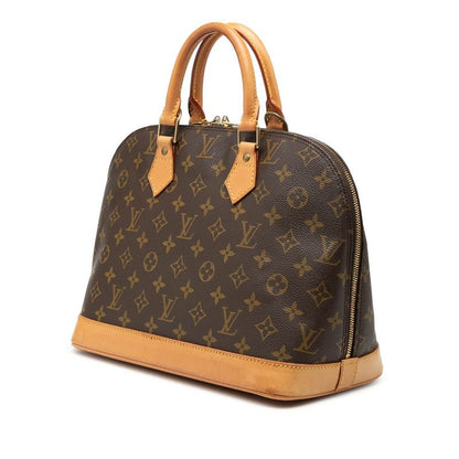 Louis Vuitton Monogram Alma PM Handbag Brown Leather