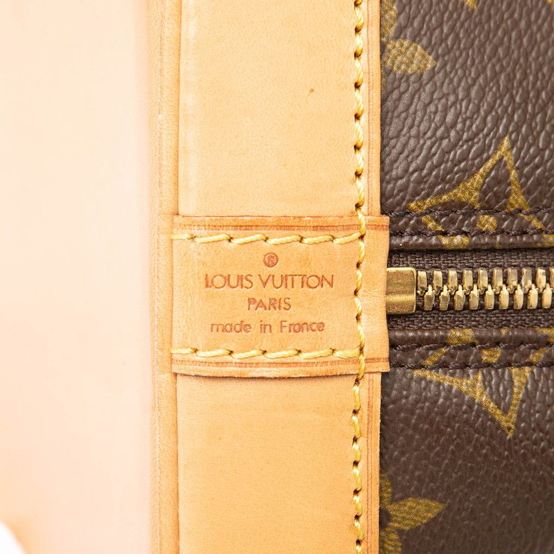Louis Vuitton Monogram Alma PM Handbag Brown Leather