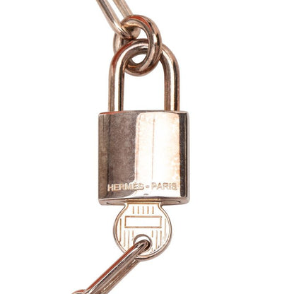 Hermes Alpha Kelly Necklace Chain Silver