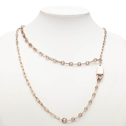 Hermes Alpha Kelly Necklace Chain Silver