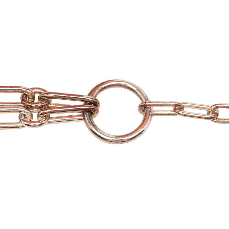 Hermes Alpha Kelly Necklace Chain Silver
