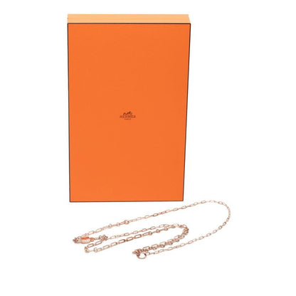 Hermes Alpha Kelly Necklace Chain Silver